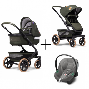 Joolz Geo3 Kinderwagen 3 In 1 Special Filling Pieces + Cybex Groep 0 Autostoel Aton S2 Soho Grey Mid Grey