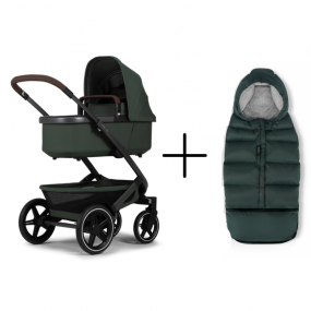 Joolz Geo3 Kinderwagen 2 in 1 Forest Green + Joolz Puffer Voetenzak Dark Green