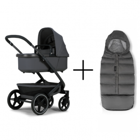 Joolz Geo3 Kinderwagen 2 in 1 Stone Grey + Joolz Puffer Voetenzak Grey