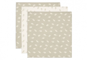 Jollein Hydrofiele Doek Small 70x70cm Twig Olive Green (3pack)