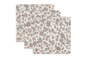 Jollein Hydrofiel Monddoekje 31x31cm Retro Flowers (3pack)