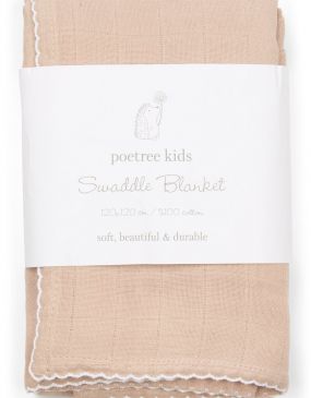 Poetree Kids Swaddle Doek Camel 120x120cm