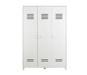 Kledingkast Locker 3-deurs Wit