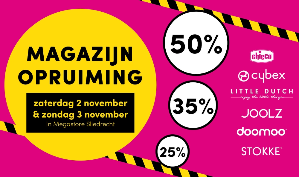 Magazijn Opruiming | Baby & Tiener Megastore